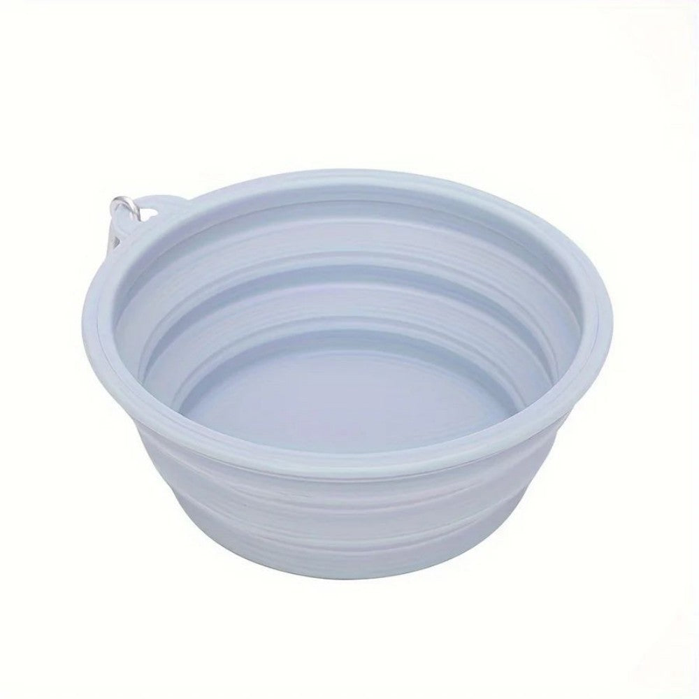 Portable Hanging Dog Bowl - Silicone, Foldable, Travel Essential