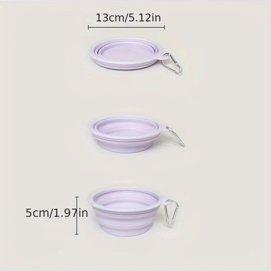 Portable Hanging Dog Bowl - Silicone, Foldable, Travel Essential