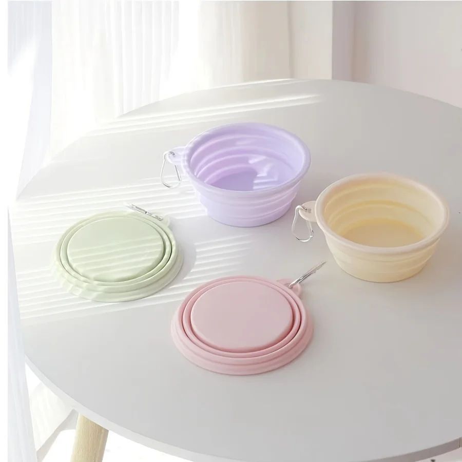 Portable Hanging Dog Bowl - Silicone, Foldable, Travel Essential