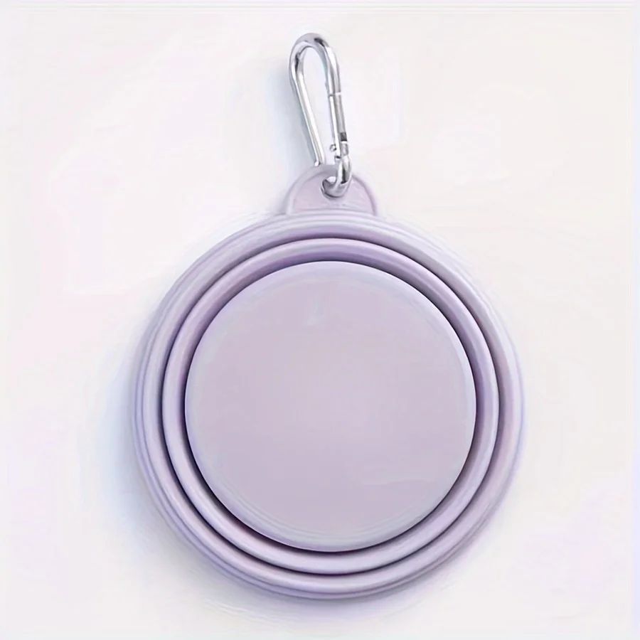 Portable Hanging Dog Bowl - Silicone, Foldable, Travel Essential